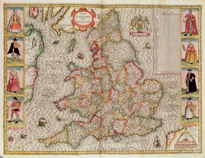 The Kingdom of England (engraved by Jodocus Hondius) by John Speed